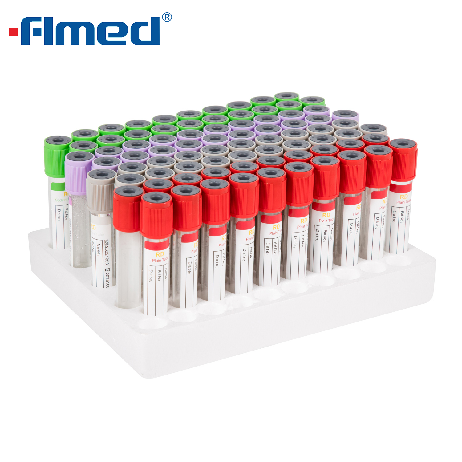 Vacuum Glass Blood Collection Tubes for Blood Samples Collection from