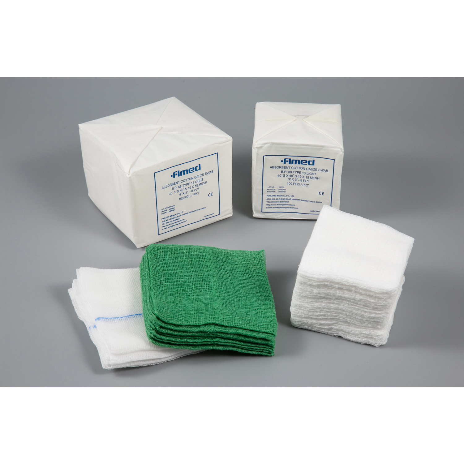 Non-sterile Absorbent Cotton Gauze Swab 100pcs/pack From China ...