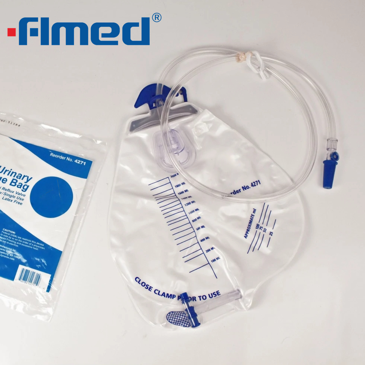 Disposable urine bag with sample port sterile from China manufacturer