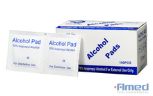  Mini Alcohol Swabs, 60 X 30mm, 70% Isopropyl Alcohol, 100 Packs Per Box